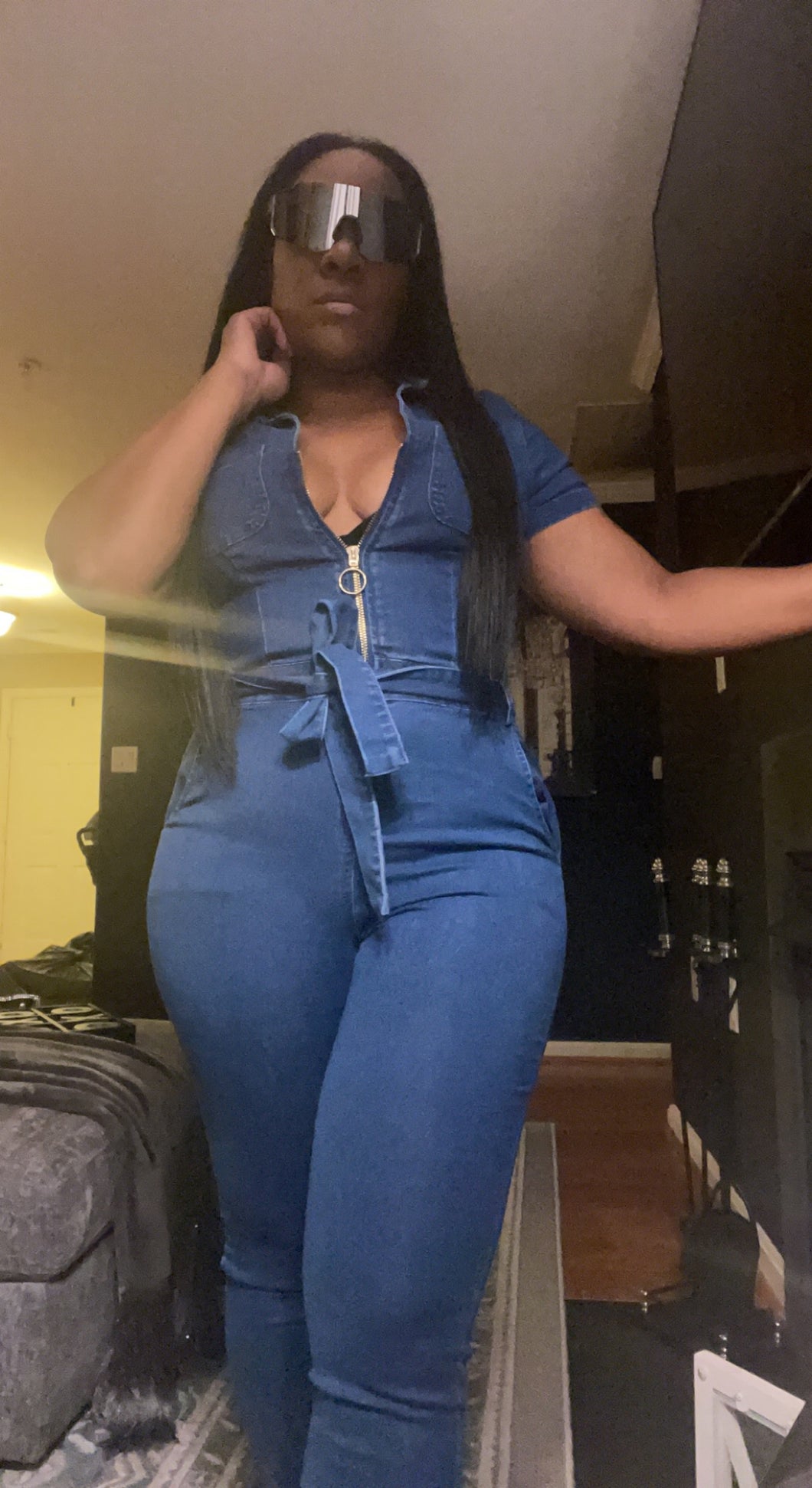 Denim jumpsuit